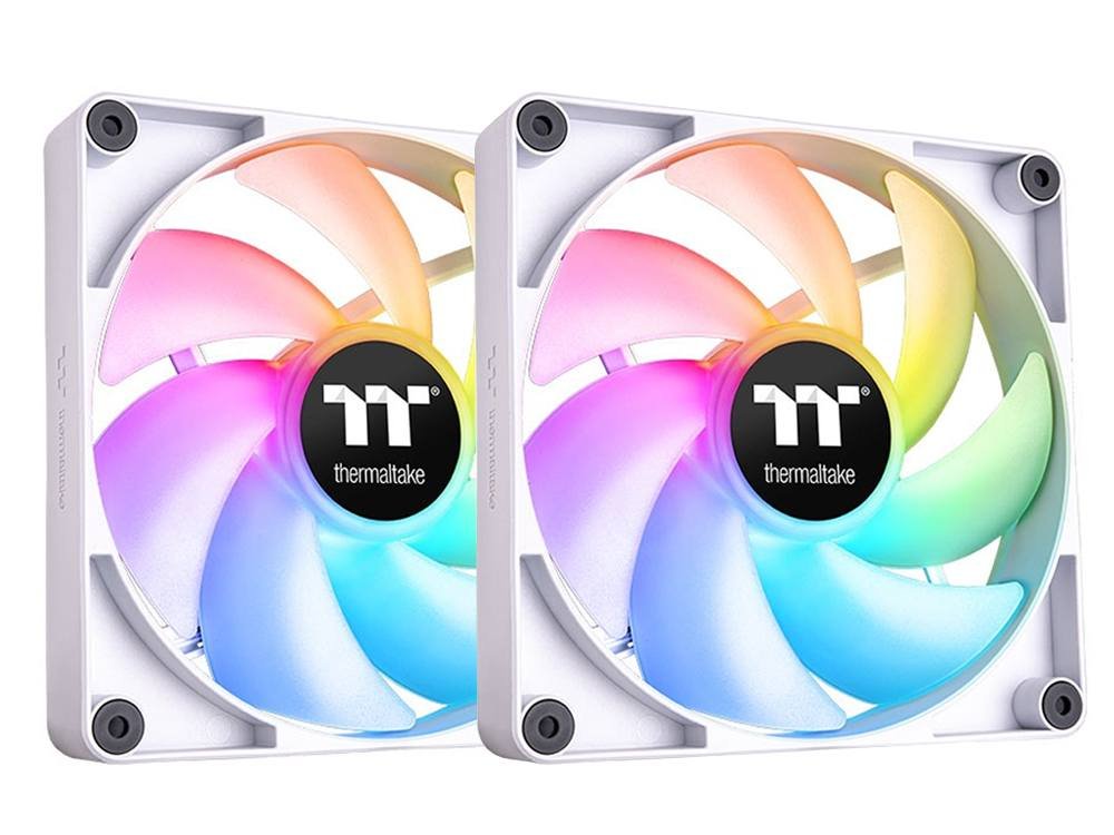 Thermaltake CT120 ARGB Sync PC Cooling Fan - White (2-Pack)