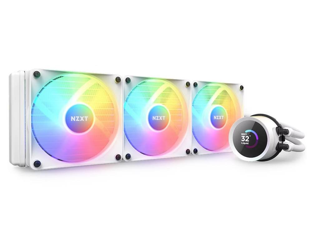 NZXT Kraken 360 RGB 360mm All-in-One Liquid CPU Cooler with LCD Display - White