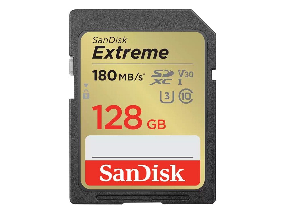 SanDisk Extreme 128GB V30 U3 SDXC UHS-I Memory Card