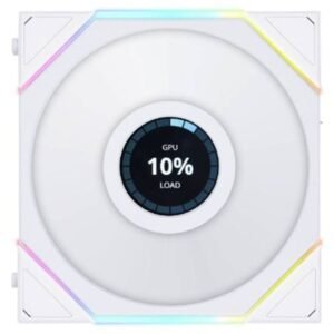 Lian Li UNI FAN TL LCD 120mm ARGB Reverse Blade – White (1-Pack)