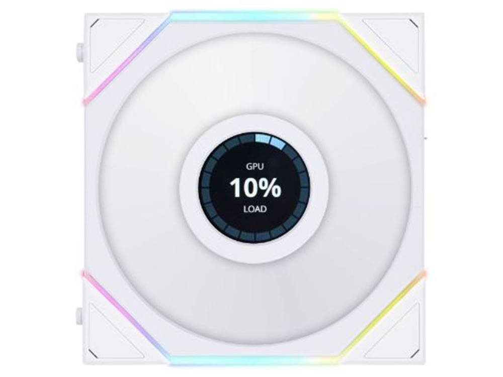 Lian Li UNI FAN TL LCD 120mm ARGB Reverse Blade - White (1-Pack)