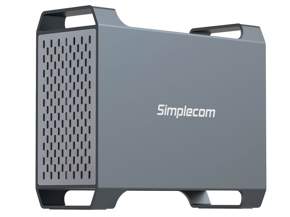 Simplecom SE482 SuperSpeed USB Dual Bay 3.5" SATA Hard Drive RAID Enclosure USB-C RAID 0/1, JBOD