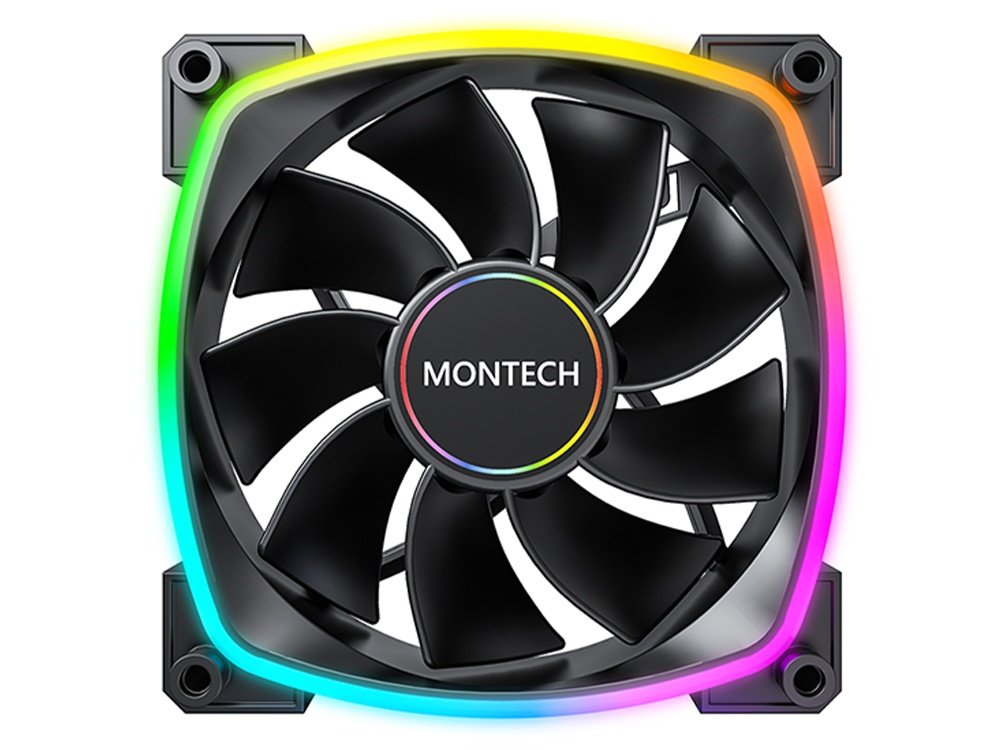 Montech RX140 PWM 140mm Reverse ARGB Fan - Black