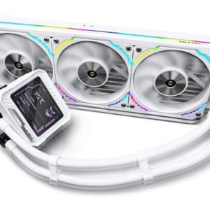 Valkyrie V360-Merlin 360mm 3.5″ LCD All-in-one Liquid CPU Cooler – White