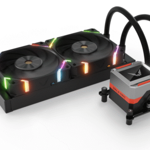 Valkyrie Syn 240 240mm 2.4″ LCD All-in-one Liquid CPU Cooler – Black