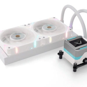 Valkyrie Syn 240 240mm 2.4″ LCD All-in-one Liquid CPU Cooler – White