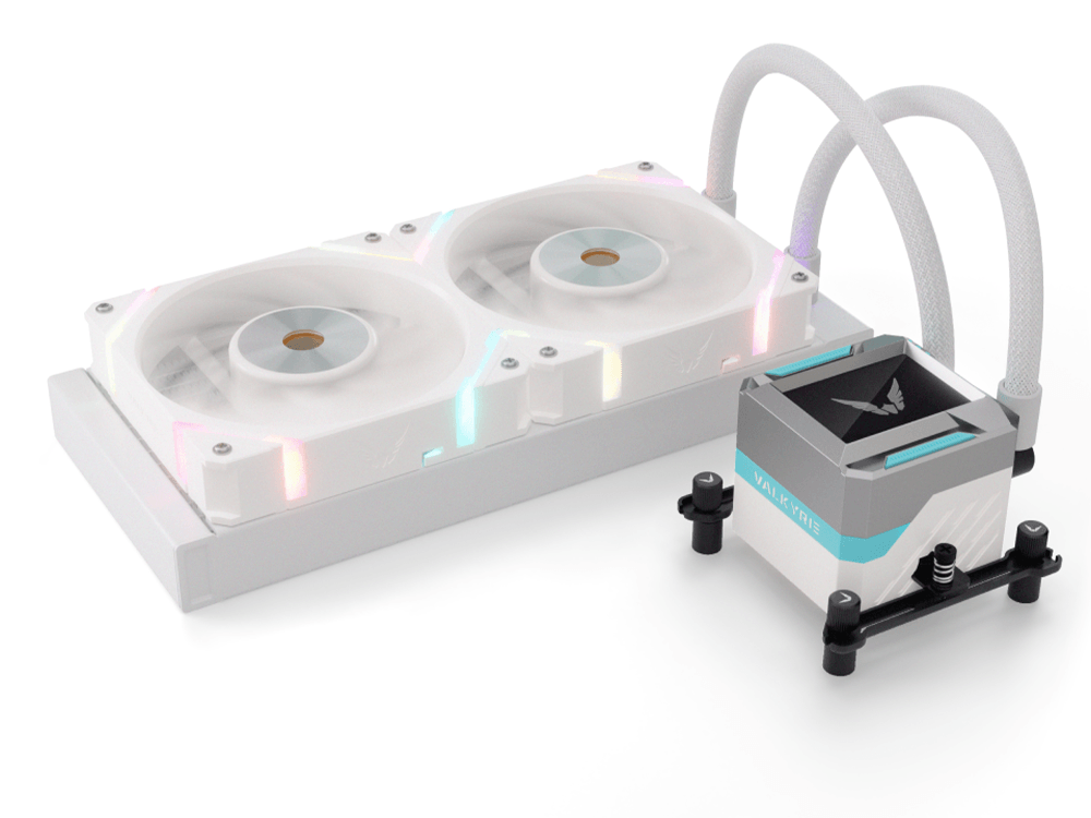 Valkyrie Syn 240 240mm 2.4" LCD All-in-one Liquid CPU Cooler - White