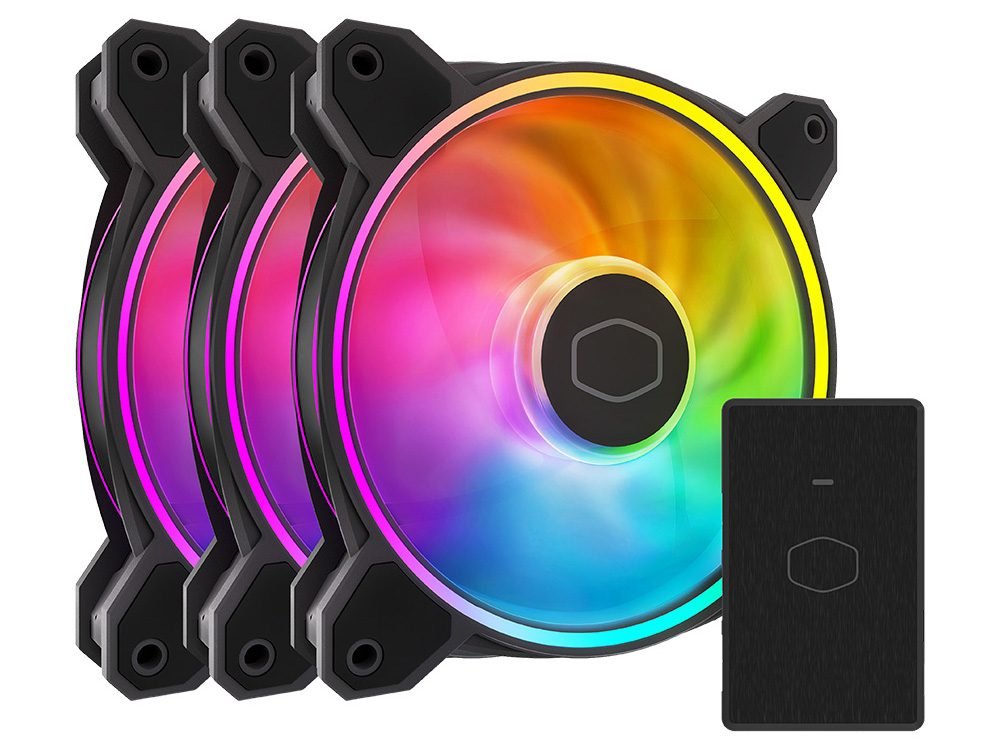 Cooler Master MasterFan MF120 Halo2 Case Fan - Black (3-Pack)