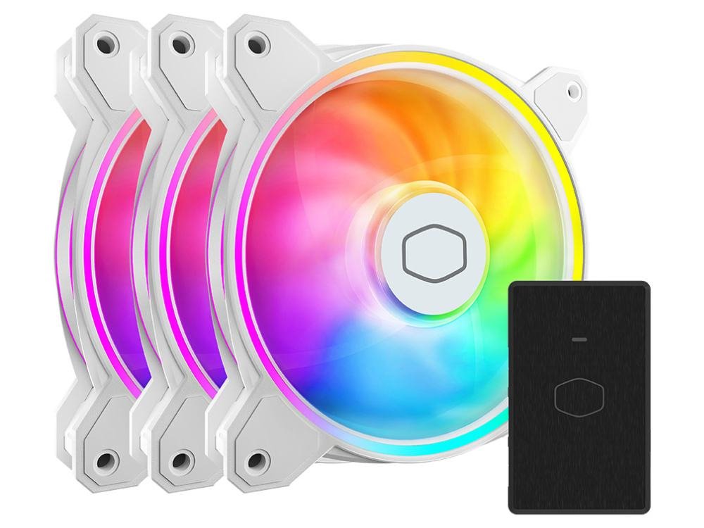 Cooler Master MF120 Halo2 Dual Loop 120 ARGB Fan Kit - White (3-Pack)