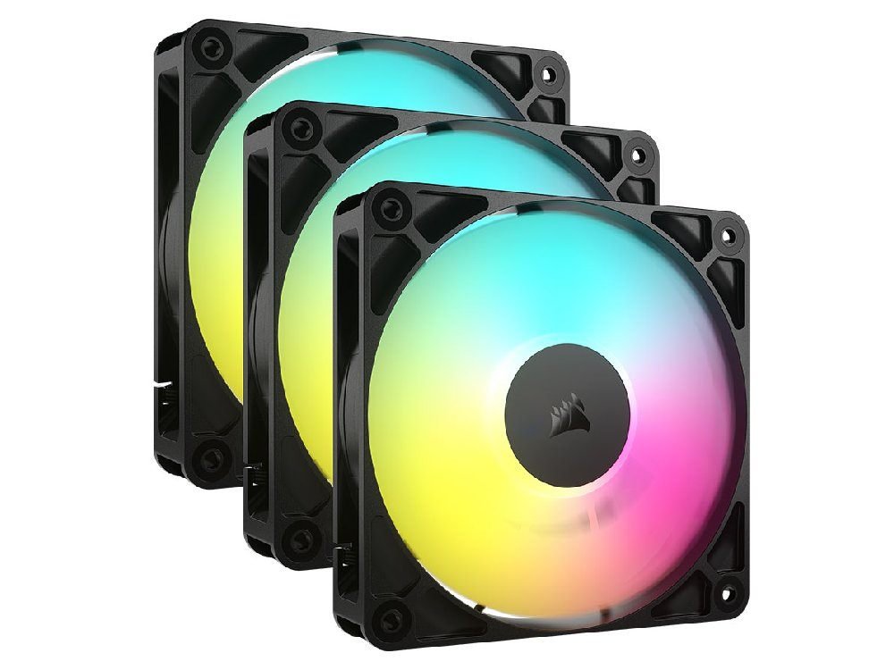 Corsair RS120 ARGB 120mm PWM Fan - Black (3-Pack)