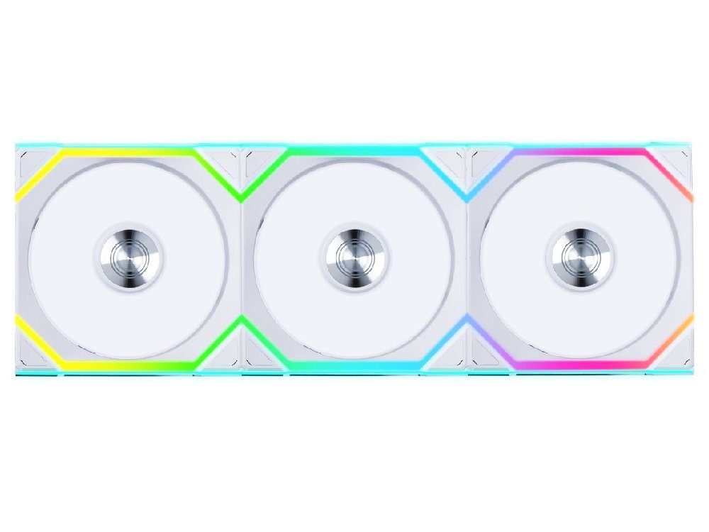 Lian Li Uni Fan SL Wireless 120mm ARGB PWM Reverse Blade Fan - White (3-Pack w/ Controller)