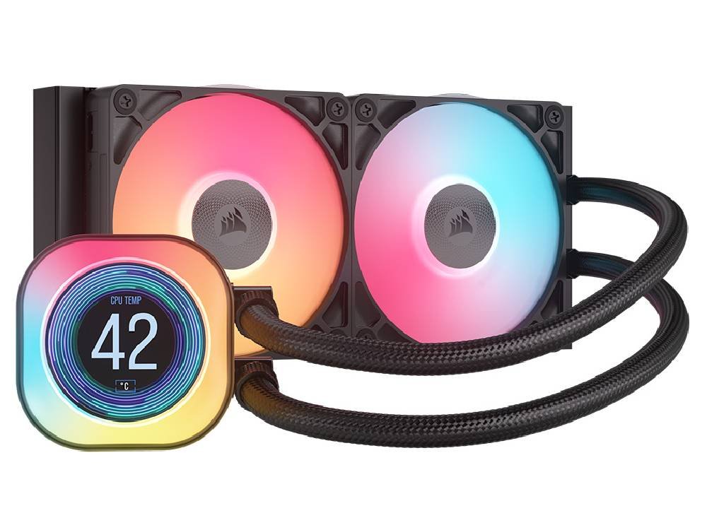Corsair iCUE LINK TITAN 240 RX LCD 240mm RGB All-in-One Liquid CPU Cooler - Black