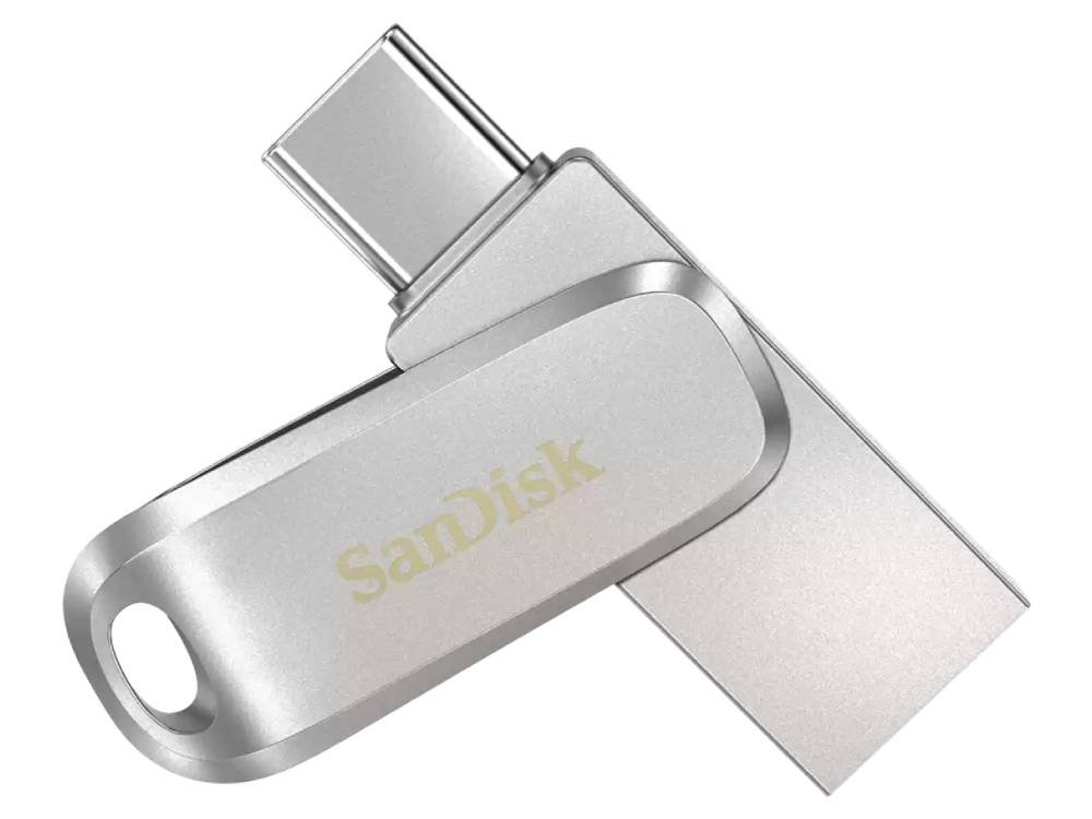SanDisk Ultra Dual Drive Luxe 512GB USB Type-C Flash Drive - Silver
