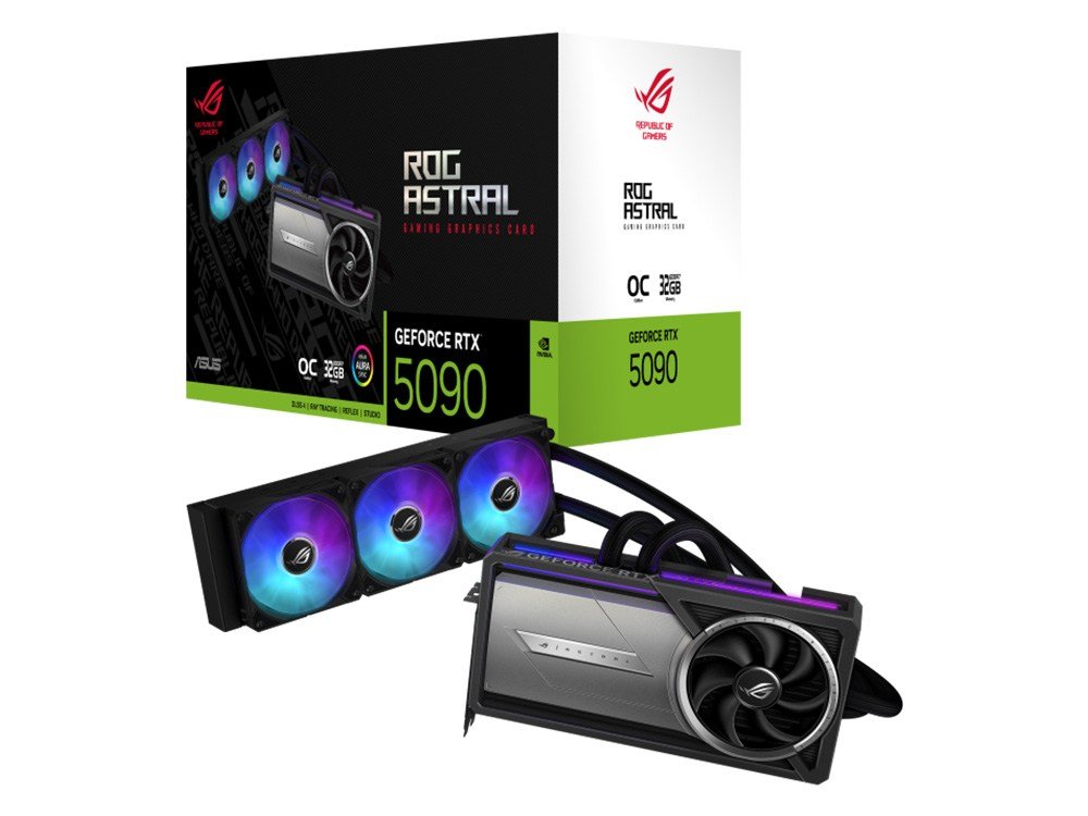 Asus ROG ASTRAL LC GeForce RTX 5090 32GB GDDR7 OC Edition with Premium 360mm AIO Cooler Graphics Card