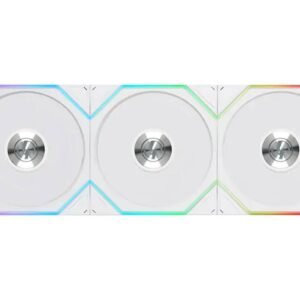 Lian Li Uni Fan TL120 Reverse Blade Wireless ARGB 120mm Fan – White (3-Pack)