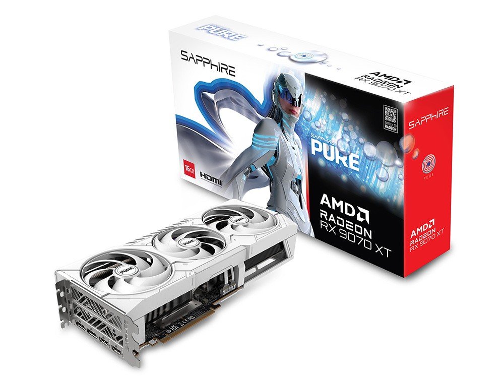 Sapphire PURE Radeon RX 9070 XT 16GB OC GDDR6 Graphics Card