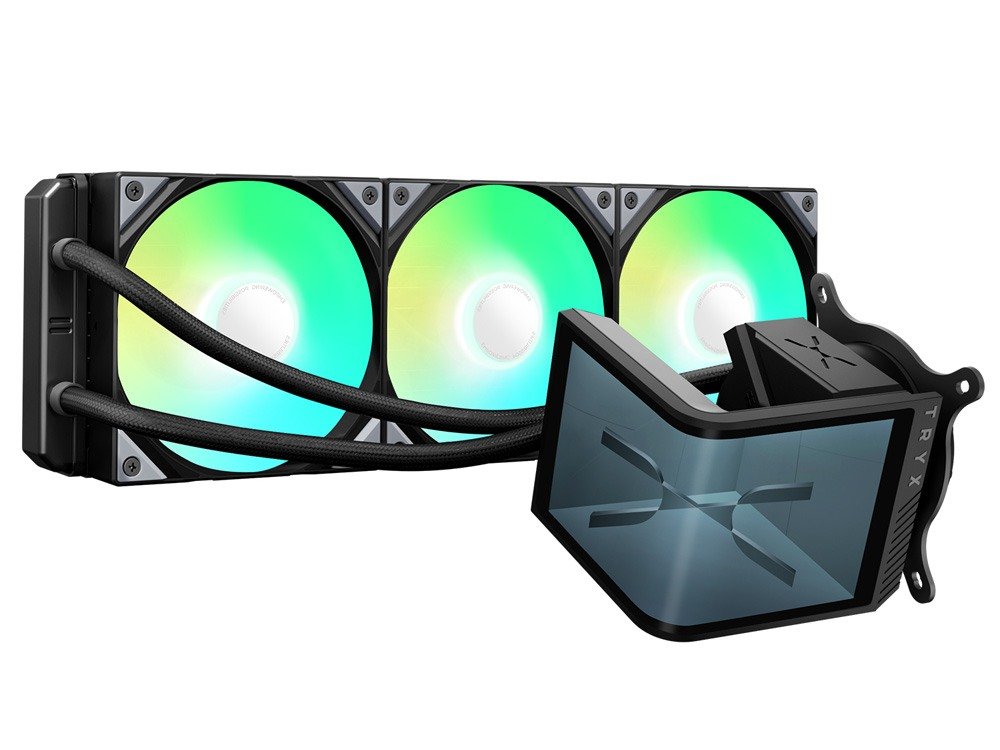 TRYX Panorama SE 360 ARGB Curved AMOLED All-in-one Liquid CPU Cooler - Black