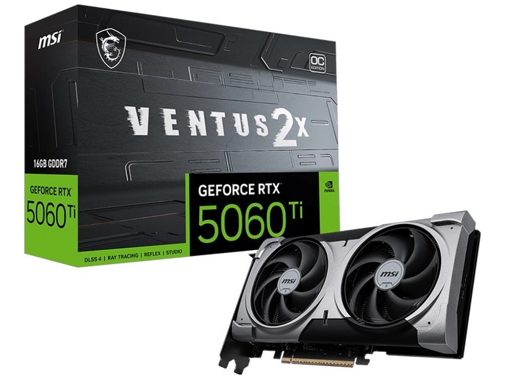 MSI GeForce RTX 5060 Ti 16G VENTUS 2X OC PLUS Graphics Card