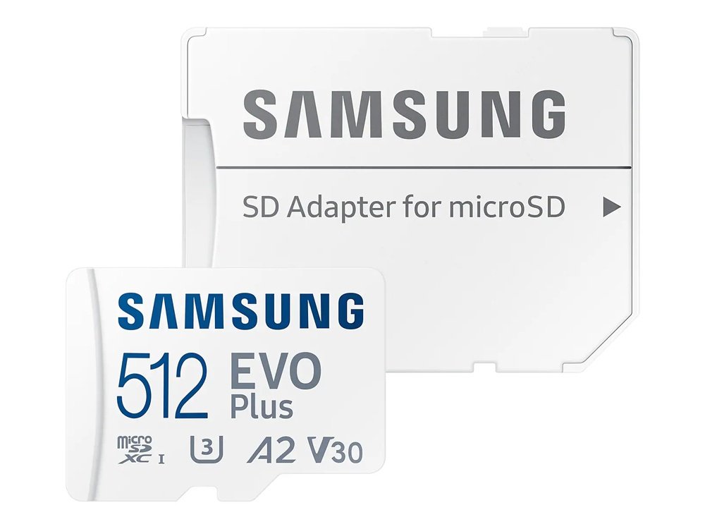 Samsung EVO 512GB V30 Plus microSD Card with Card Adapter