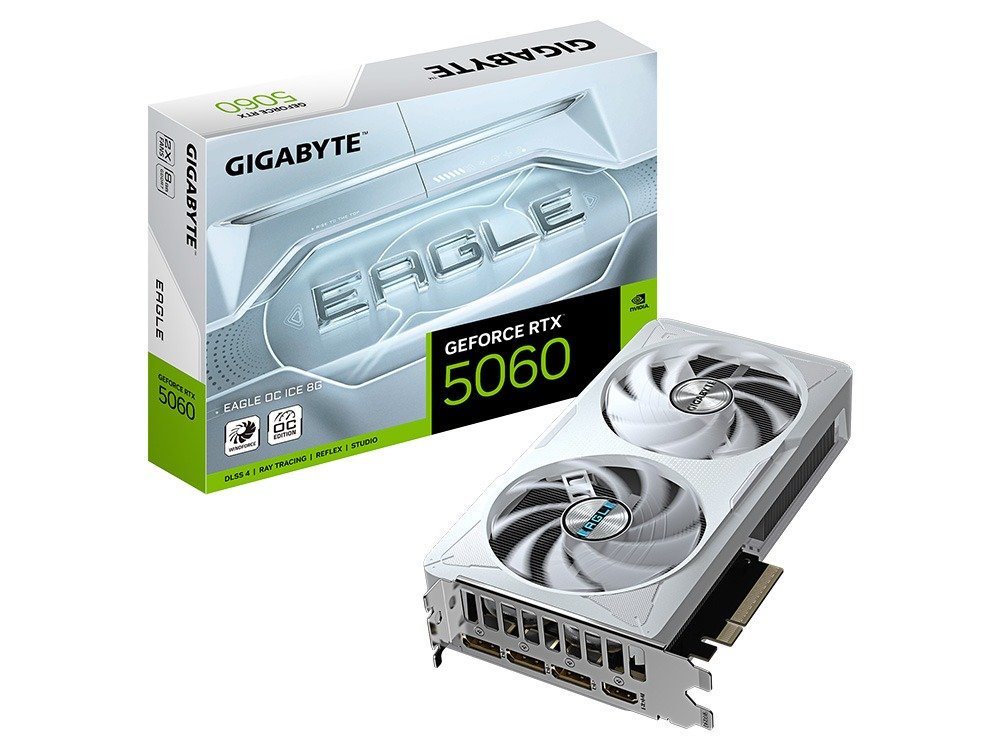 GIGABYTE GeForce RTX 5060 EAGLE OC ICE 8G Graphics Card