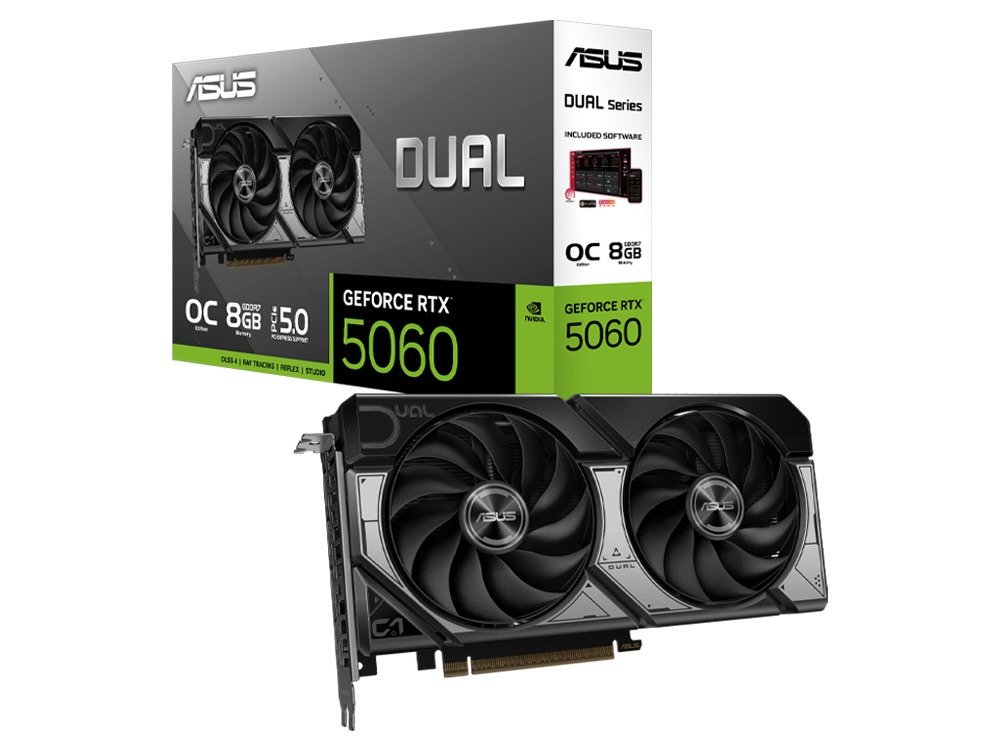 ASUS Dual GeForce RTX 5060 8GB OC GDDR7 Graphics Card
