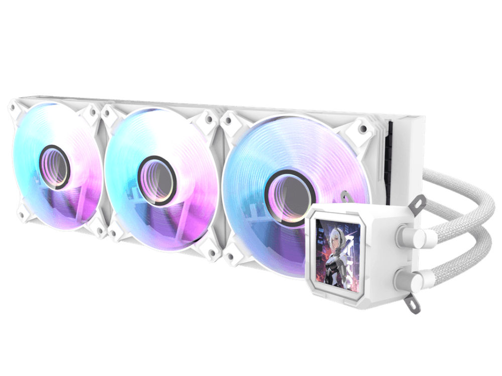 DarkFlash DV360S 360mm ARGB LCD Display Liquid CPU Cooler- White