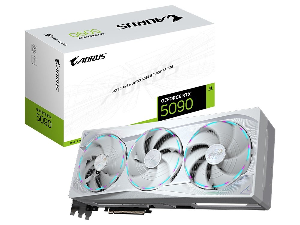 GIGABYTE Aorus GeForce RTX 5090 Stealth Ice 32G GDDR7 Graphics Card