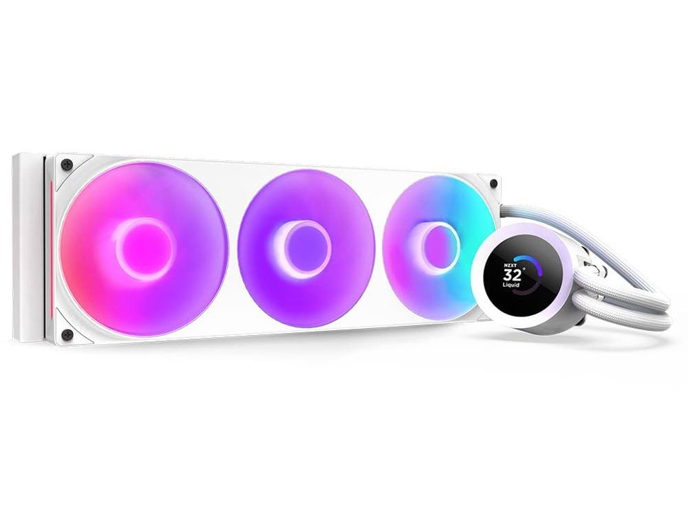NZXT Kraken Plus 360mm RGB Liquid Cooler with LCD - White
