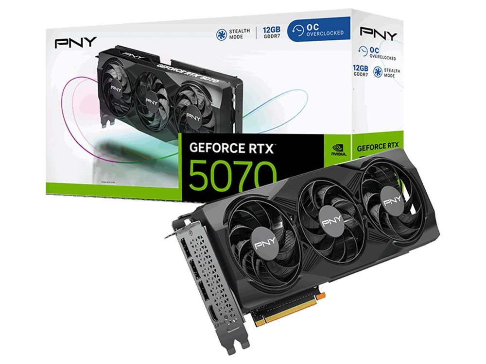PNY GeForce OC RTX 5070 12GB GDDR7 Graphics Card