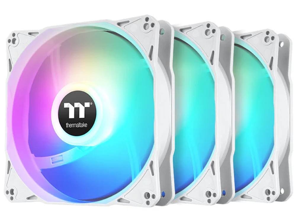 Thermaltake LE 120mm ARGB PWM Cooling Fan - White Edition (3-Pack)