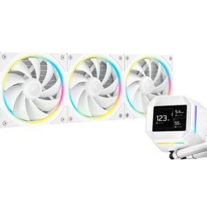 Deepcool LM360 360mm Compact 2.4″ IPS Display Liquid CPU Cooler – White