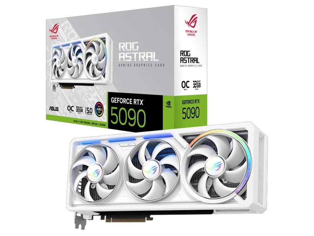 ASUS ROG Astral GeForce RTX 5090 32GB OC GDDR7 Graphics Card - White