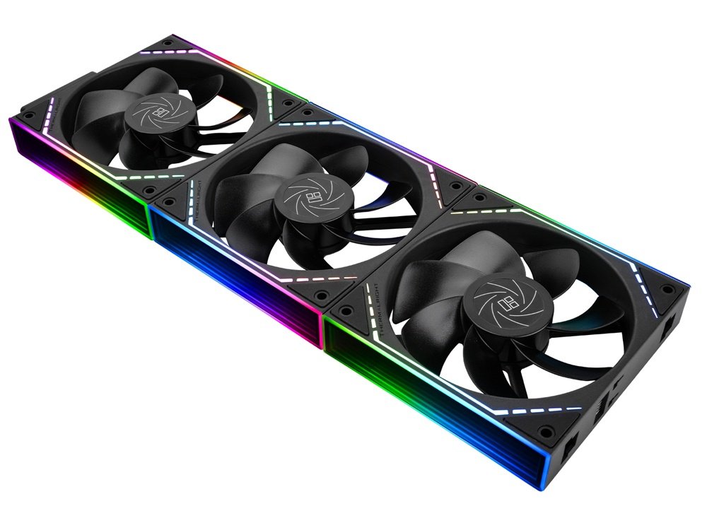 Thermalright TL-M12QR X3 120mm PWM ARGB Reverse Fan - Black (3-Pack)