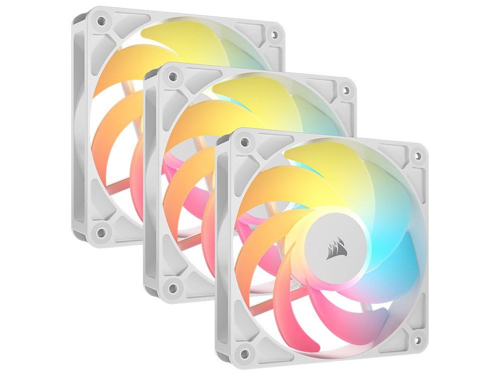 Corsair RS120-R ARGB 120mm PWM Reverse Fans - White (3-Pack)