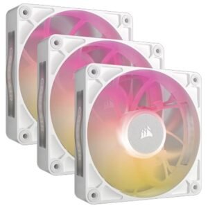 Corsair iCUE LINK RX120 MAX RGB 120mm PWM Thick Fans  – White (3-Pack)