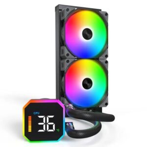 Montech HyperFlow Digital 240 All-In-One CPU Cooler – Black