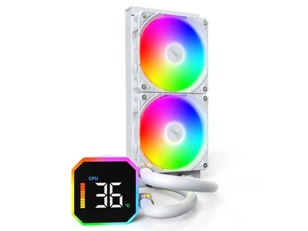 Montech HyperFlow Digital 240 All-In-One CPU cooler - White