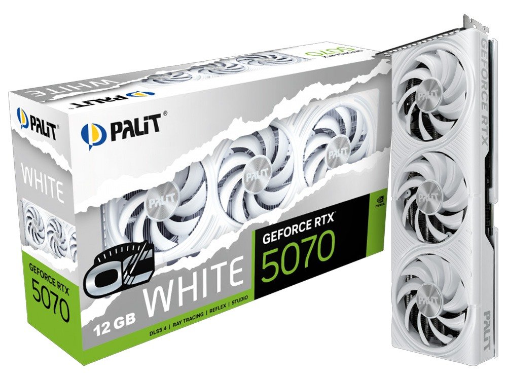 Palit GeForce RTX 5070 White OC 12GB GDDR7 Graphics Card