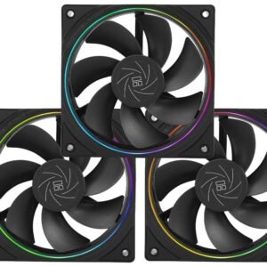 Thermalright TL-S12R X3 ARGB 120mm PWM Reverse Fan – Black  (3-Pack)