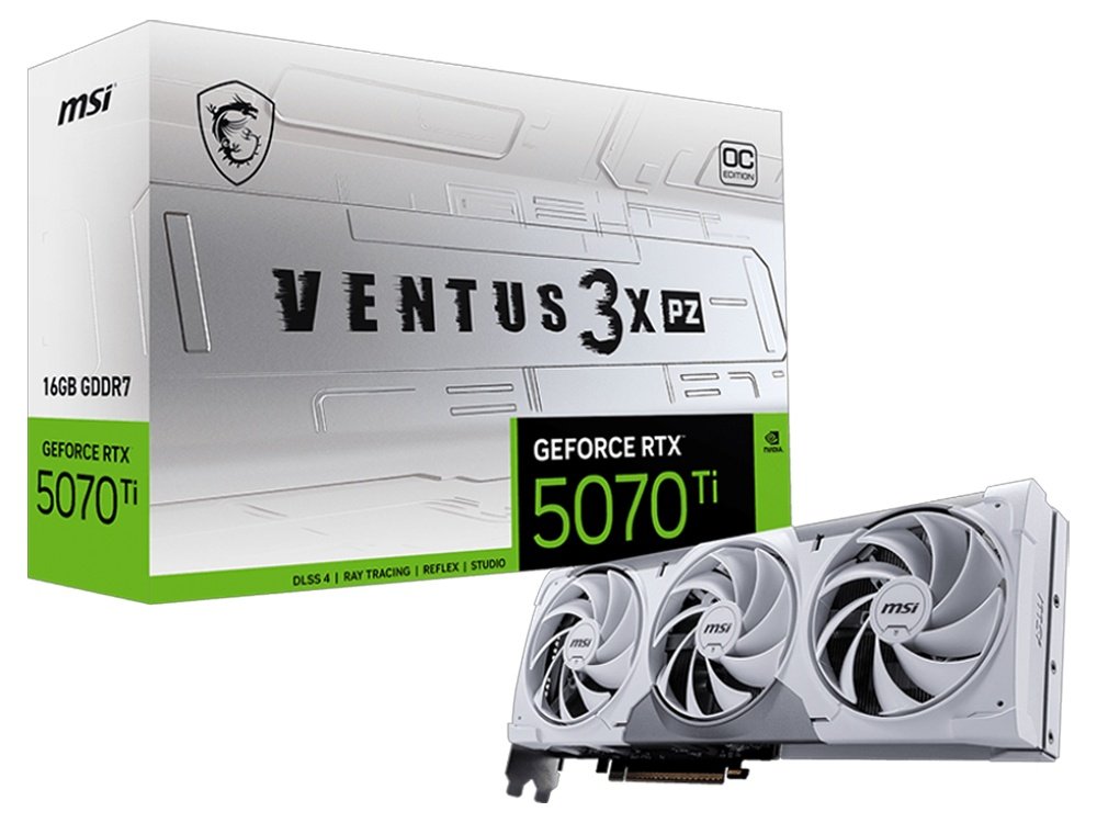 MSI GeForce RTX 5070 Ti 16G VENTUS 3X PZ OC Graphics Card