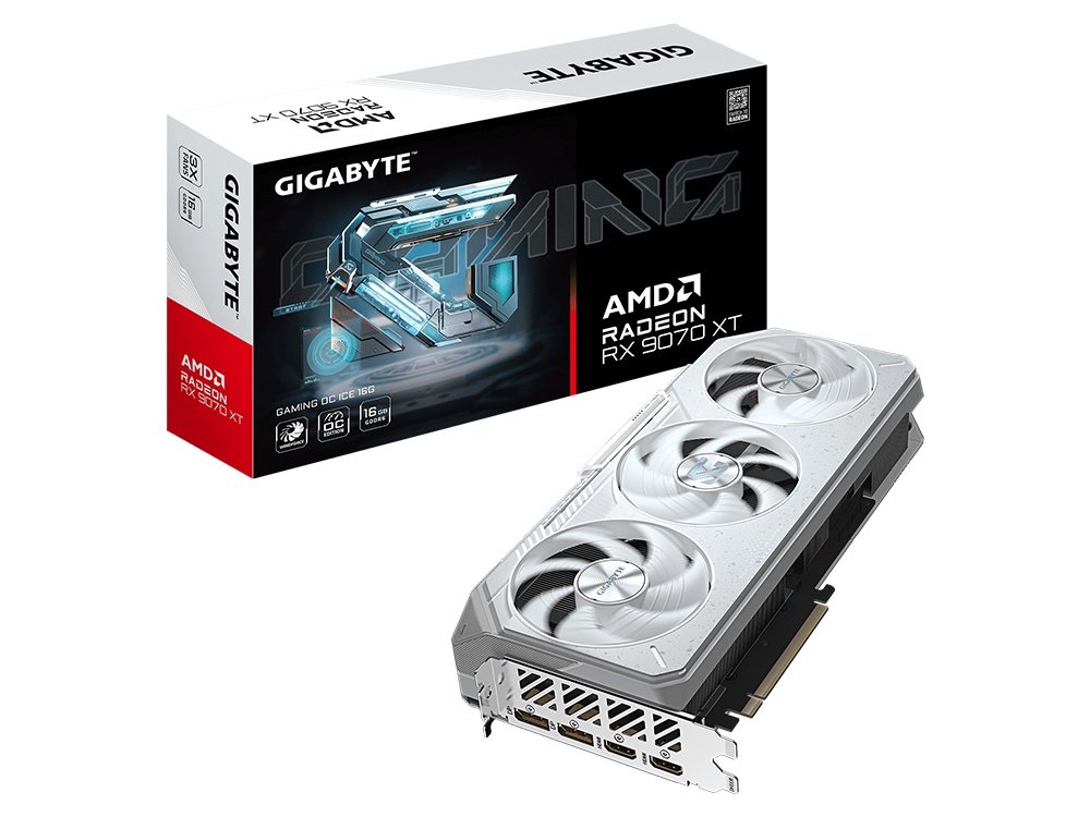 GIGABYTE Radeon RX 9070 XT Gaming OC ICE 16G Graphics Card