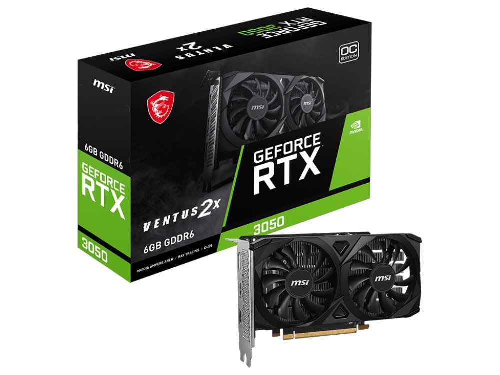 MSI GeForce RTX 3050 VENTUS 2X E 6G OC Graphics Card