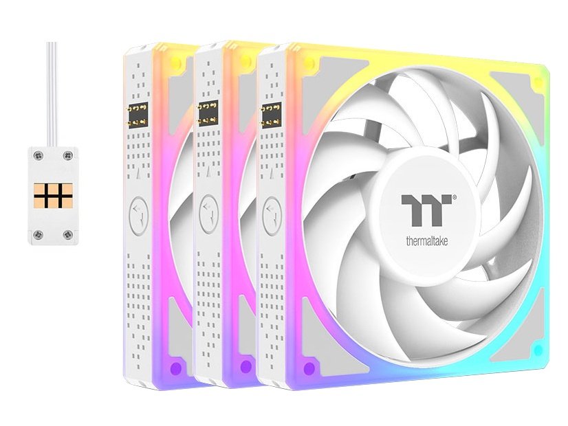 Thermaltake TOUGHFAN EX 140mm ARGB PWM Fan - White Edition (3-Pack)