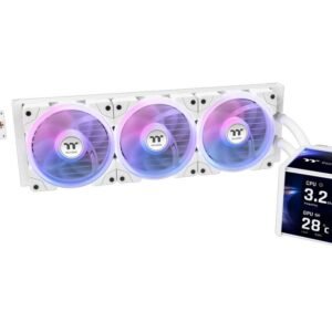 Thermaltake MINECUBE 360 Ultra ARGB 3.95″ Quad-LCD Cube Display All-In-One Liquid CPU Cooler – White