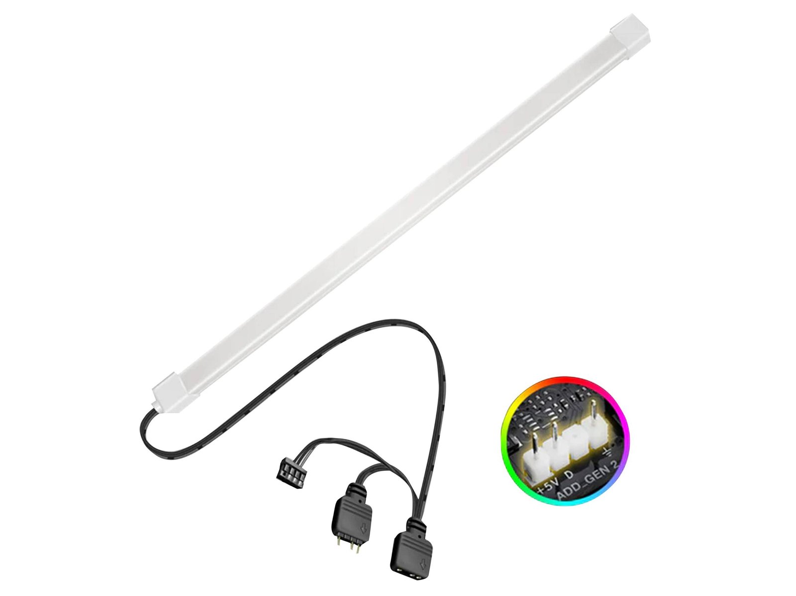 Cruxtec 40cm ARGB Silicone Light Strip -  Square Tube