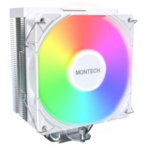 Montech NX400 ARGB Single Tower 4 Heat Pipes CPU Cooler – White