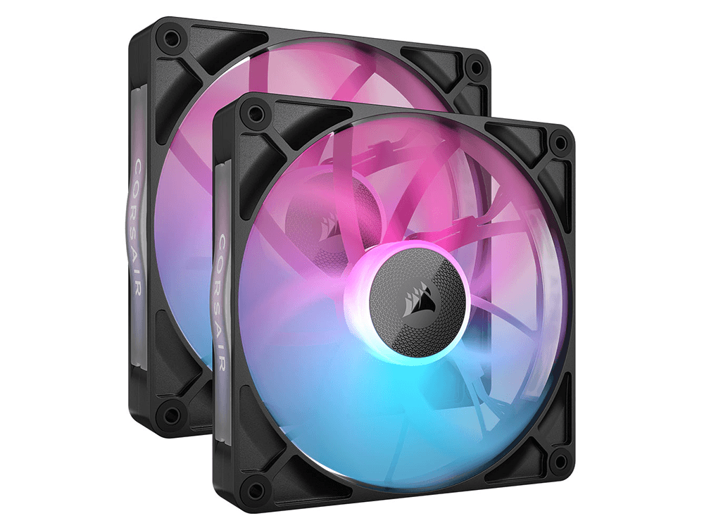 Corsair iCUE LINK RX140 RGB 140mm PWM Fan - Black (Twin Starter Kit)