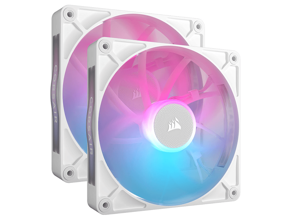 Corsair iCUE LINK RX140 RGB 140mm PWM Fan Twin Starter Kit - White