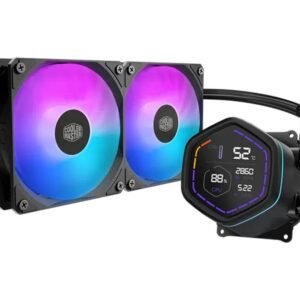 Cooler Master MasterLiquid Core Nex Digital 240mm ARGB All-in-One CPU Liquid Cooler – Black