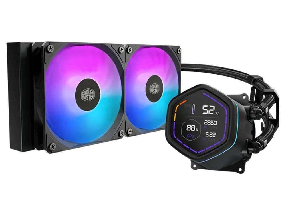 Cooler Master MasterLiquid Core Nex Digital 240mm ARGB All-in-One CPU Liquid Cooler - Black